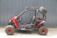 RPS Shark 125CC Mid-Size Kids Go Kart, Spare Tire, Over the Shoulder Harness, Mirrors and lights.