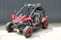 RPS Shark 125CC Mid-Size Kids Go Kart, Spare Tire, Over the Shoulder Harness, Mirrors and lights.