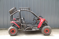 RPS Shark 125CC Mid-Size Kids Go Kart, Spare Tire, Over the Shoulder Harness, Mirrors and lights.