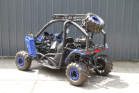 RPS Shark 125CC Mid-Size Kids Go Kart, Spare Tire, Over the Shoulder Harness, Mirrors and lights.