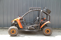 RPS Shark 125CC Mid-Size Kids Go Kart, Spare Tire, Over the Shoulder Harness, Mirrors and lights.