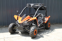 RPS Shark 125CC Mid-Size Kids Go Kart, Spare Tire, Over the Shoulder Harness, Mirrors and lights.