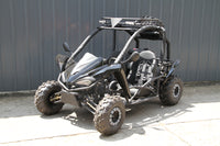 RPS Shark 125CC Mid-Size Kids Go Kart, Spare Tire, Over the Shoulder Harness, Mirrors and lights.