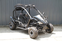 RPS Shark 125CC Mid-Size Kids Go Kart, Spare Tire, Over the Shoulder Harness, Mirrors and lights.