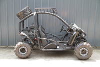 RPS Shark 125CC Mid-Size Kids Go Kart, Spare Tire, Over the Shoulder Harness, Mirrors and lights.
