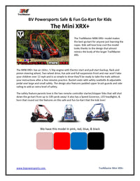 Trailmaster Eagle Mini XRX+ Go Kart Buggy, High Back Seats, Adjustable for Younger Riders, Throttle Limiter, Remote Kill No Reverse