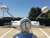 Trailmaster Turino150 Scooter LED head Lights, Comfortable Seat, Under Seat Locking Storage, Alloy Rims, Electric Start, Disk Brakes