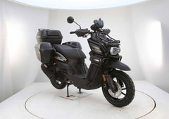 Vitacci Tank 200 Pro Deluxe, Fuel Injected 168cc, 13 inch Rims, 31.5 inch seat height, Heavy Duty Saddle Bags and Luggage box, Electric Start, CARB