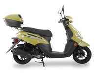 Ice Bear Cali PMZ50-2 50cc Moped/Scooter GY6 Clone Engine,Automatic CVT transmission with Gates belt, 10' Rims,Digital speedometer,LED lights, Disc brakes front drum brakes rear