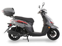 Ice Bear Cali PMZ50-2 50cc Moped/Scooter GY6 Clone Engine,Automatic CVT transmission with Gates belt, 10' Rims,Digital speedometer,LED lights, Disc brakes front drum brakes rear