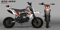 RPS125S Off Road Dirt Bike, Manual Trans, 14" front Tire 32" seat Height, Disk Brakes (2021 Model Clearance, regular warranty)