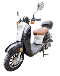 Trailmaster Milano 50 N Scooter Euro Style, Two Tone , LED Head Light, Electric Start 49.5CC moped