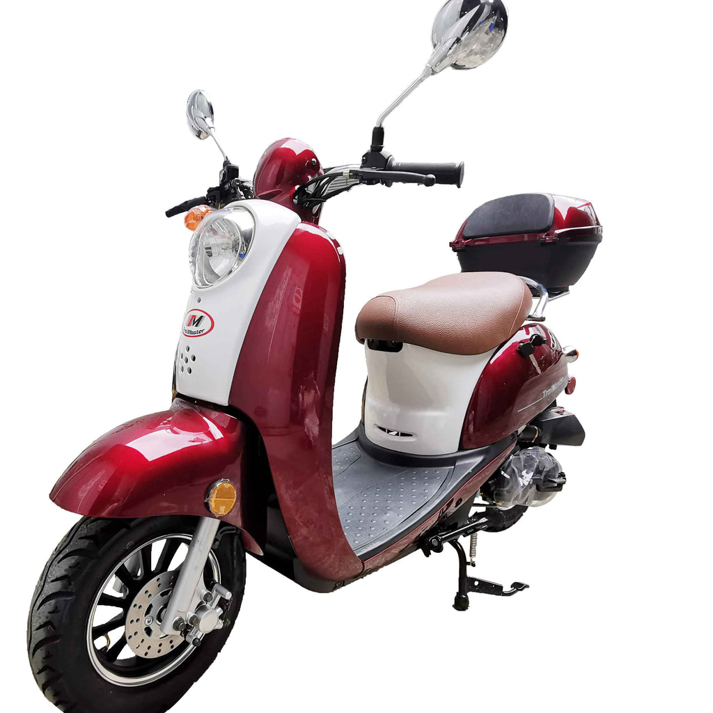 Trailmaster Milano 50 N Scooter Euro Style, Two Tone , LED Head Light, Electric Start 49.5CC moped