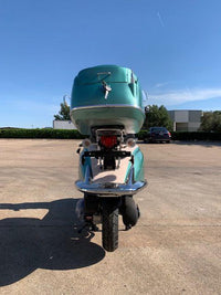 Trailmaster Sorrento 150cc Great Euro Style scooter, Free Removeable Storage Trunk, Chrome Accents, Two Tone dual stage paint