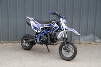 RPS 110S 107cc Youth Dirt Bike, Automatic Transmission, Electric Start, Front and Rear Hydraulic Disc Brakes, 12 Inch Front Tire, Dual Hydraulic Front Forks, 31.5 Inch Seat Height