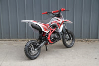 RPS 110S 107cc Youth Dirt Bike, Automatic Transmission, Electric Start, Front and Rear Hydraulic Disc Brakes, 12 Inch Front Tire, Dual Hydraulic Front Forks, 31.5 Inch Seat Height