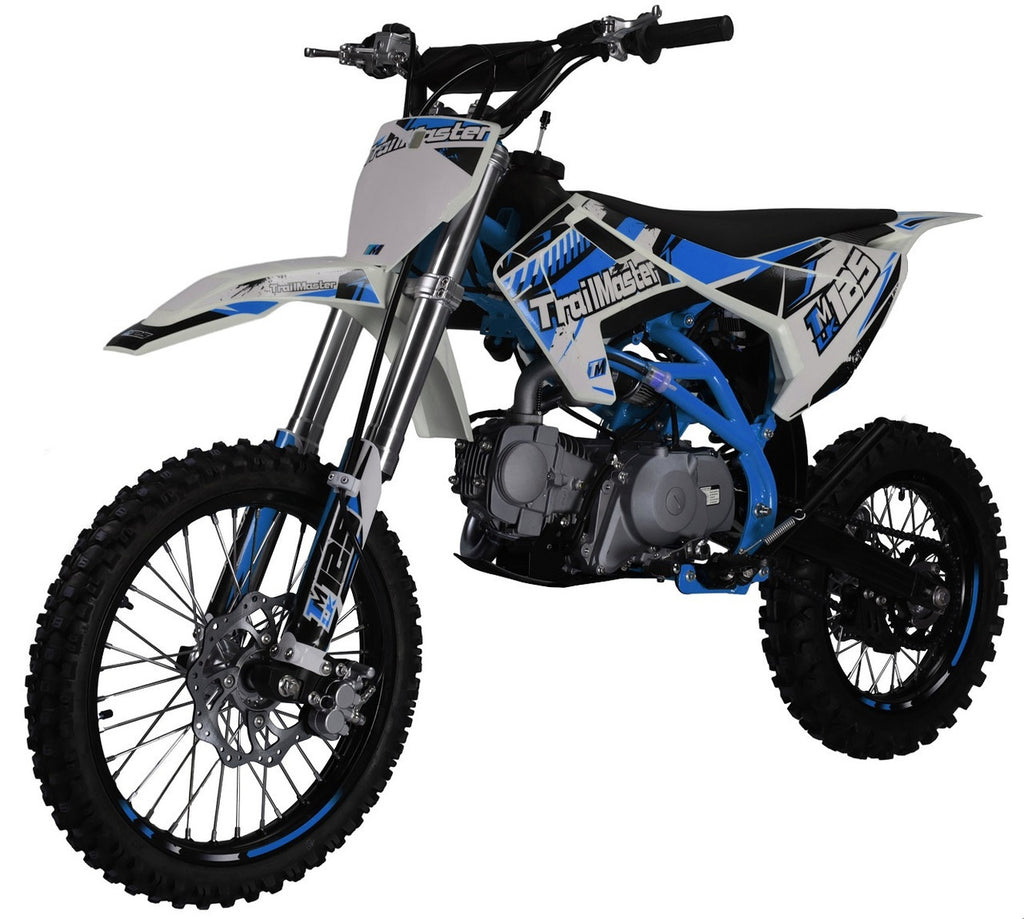 TrailMaster LK125 123cc Youth Dirt Bike, 32.89" Seat Height, 17" Front Tire, Electric Start, Inverted Shocks