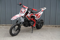 RPS 110S 107cc Youth Dirt Bike, Automatic Transmission, Electric Start, Front and Rear Hydraulic Disc Brakes, 12 Inch Front Tire, Dual Hydraulic Front Forks, 31.5 Inch Seat Height