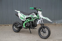 RPS 110S 107cc Youth Dirt Bike, Automatic Transmission, Electric Start, Front and Rear Hydraulic Disc Brakes, 12 Inch Front Tire, Dual Hydraulic Front Forks, 31.5 Inch Seat Height