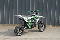 RPS 110S 107cc Youth Dirt Bike, Automatic Transmission, Electric Start, Front and Rear Hydraulic Disc Brakes, 12 Inch Front Tire, Dual Hydraulic Front Forks, 31.5 Inch Seat Height