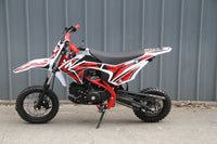 RPS 110S 107cc Youth Dirt Bike, Automatic Transmission, Electric Start, Front and Rear Hydraulic Disc Brakes, 12 Inch Front Tire, Dual Hydraulic Front Forks, 31.5 Inch Seat Height