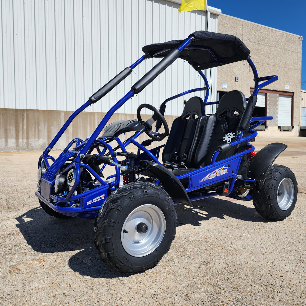 TRAILMASTER Mid XRX/R - Deluxe Go Kart Buggy With Reverse , Full roll cage and safety harness, Ages 10 and up, 196 CC Electric start.
