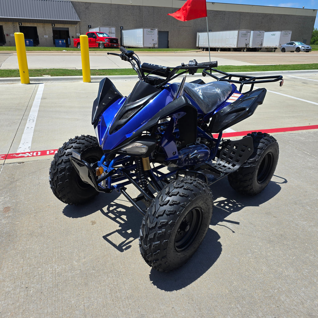 RPS Blizzard 200 Sport ATV - 200cc Full Size for Adults, Automatic with Reverse, 21-Inch Front Tires, with Free Battery Charge, up to $49 value