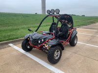 Fully assembled RPS GKR 200 Delux, Adult Off Road Go Kart, Automatic Transmission with Reverse, Electric Start, Top Lights, Spare Tire, Chrome Rims (Last One, ship via car carrier))