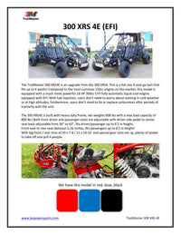 TrailMaster Eagle 300XRS-4E EFI Adults 4 Seats Go-Kart - 300cc 17.4HP Engine, 4-Seater, Liquid-Cooled, LED Lights, Hydraulic Brakes