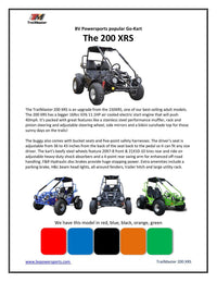 Trailmaster Eagle 200XRS Buggy / Go Kart Full Size Youth and Adult cart ages 13 and up.  Off road High Torque Higher Reveving Motor