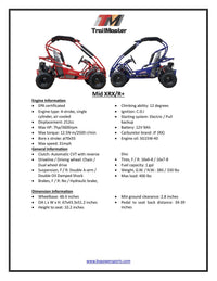TRAILMASTER Eagle Mid XRX/R - With Reverse, Deluxe Go Kart Buggy With Reverse , Full roll cage and safety harness, Ages 10 and up, 196 CC Electric start.