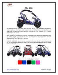 TRAILMASTER Eagle Mid XRX Youth Go Kart Buggy for ages 10 and up. Speed Control over the shoulder  seat belts