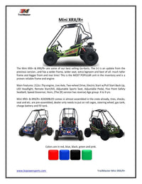 Trailmaster Eagle Mini XRX/R+ Go Kart with Reverse Best Seller. Up to 10 years Old, Pedals and seats adjust