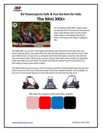 Trailmaster Eagle Mini XRX+ Go Kart Buggy, High Back Seats, Adjustable for Younger Riders, Throttle Limiter, Remote Kill No Reverse