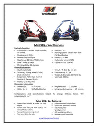 Trailmaster Eagle Mini XRX+ Go Kart Buggy, High Back Seats, Adjustable for Younger Riders, Throttle Limiter, Remote Kill No Reverse