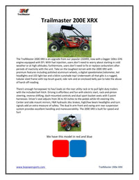 Trailmaster Eagle Ultra 200E-XRX EFI Go Kart Bugg Full Injected, Full Size Off Road Go Kart, Fuel Efficient, Disk Brakes, Rack and Pinion Steering