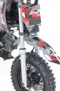Tao MT-DB20 110cc Youth Dirt Bike, Automatic, Electric Start, Gold Drive Chain, Folding Adjustable Levers, Color Matched Grips, Off Road Only
