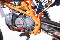 Tao DB27 125cc Youth Dirt Bike, 4 Speed Manual, Kick Start, Powder Coated Frame, Adjustable Levers, Gripper Seat, Off Road Only