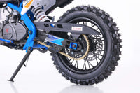 Tao DB24 110cc Youth Dirt Bike, Semi-Automatic, Hydraulic Disc Brakes, Folding Adjustable Levers, Silver Front Forks, Off Road Only