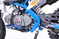 Tao DB24 110cc Youth Dirt Bike, Semi-Automatic, Hydraulic Disc Brakes, Folding Adjustable Levers, Silver Front Forks, Off Road Only