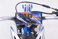 Tao DB24 110cc Youth Dirt Bike, Semi-Automatic, Hydraulic Disc Brakes, Folding Adjustable Levers, Silver Front Forks, Off Road Only