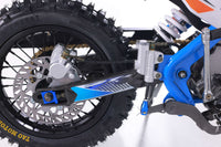 Tao DB24 110cc Youth Dirt Bike, Semi-Automatic, Hydraulic Disc Brakes, Folding Adjustable Levers, Silver Front Forks, Off Road Only
