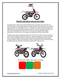 Trailmaster TM35X 250cc Dirt Bike | MotoBuys