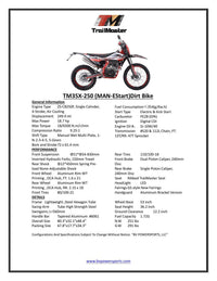 Trailmaster TM35X 250cc Dirt Bike | MotoBuys
