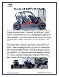 TrailMaster KX300 275.6cc Adult Go-Kart, EFI, Water-Cooled, Automatic CVT with Reverse, 2 Seats, 25 Inch Front Tires