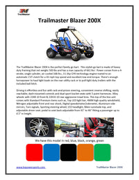 Trailmaster ULTRA Blazer 200X Go Kart  Upgraded frame, Bigger Tires, Body kit, Chrome Rimes, All Terrian Tires