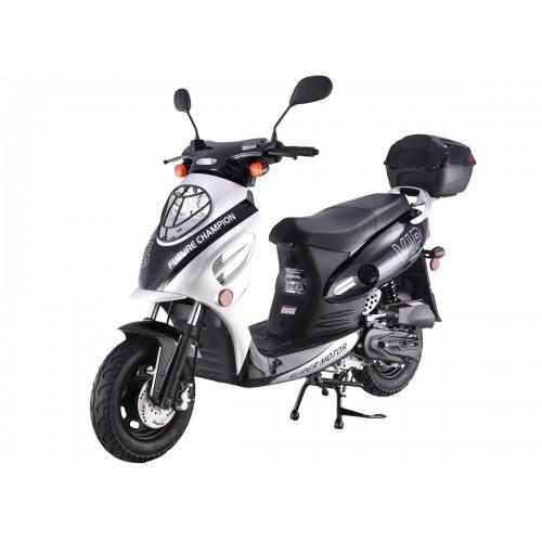 Tao VIP 50 49cc Adult Scooter, Fully Automatic, Electric Start, Kick Start Backup, Front Disc Brake, 10 Inch Wheels, Under Seat Storage