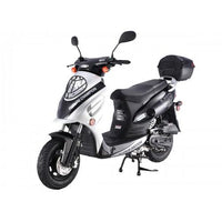 Tao VIP 50 49cc Adult Scooter, Fully Automatic, Electric Start, Kick Start Backup, Front Disc Brake, 10 Inch Wheels, Under Seat Storage