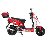 Tao VIP 50 49cc Adult Scooter, Fully Automatic, Electric Start, Kick Start Backup, Front Disc Brake, 10 Inch Wheels, Under Seat Storage