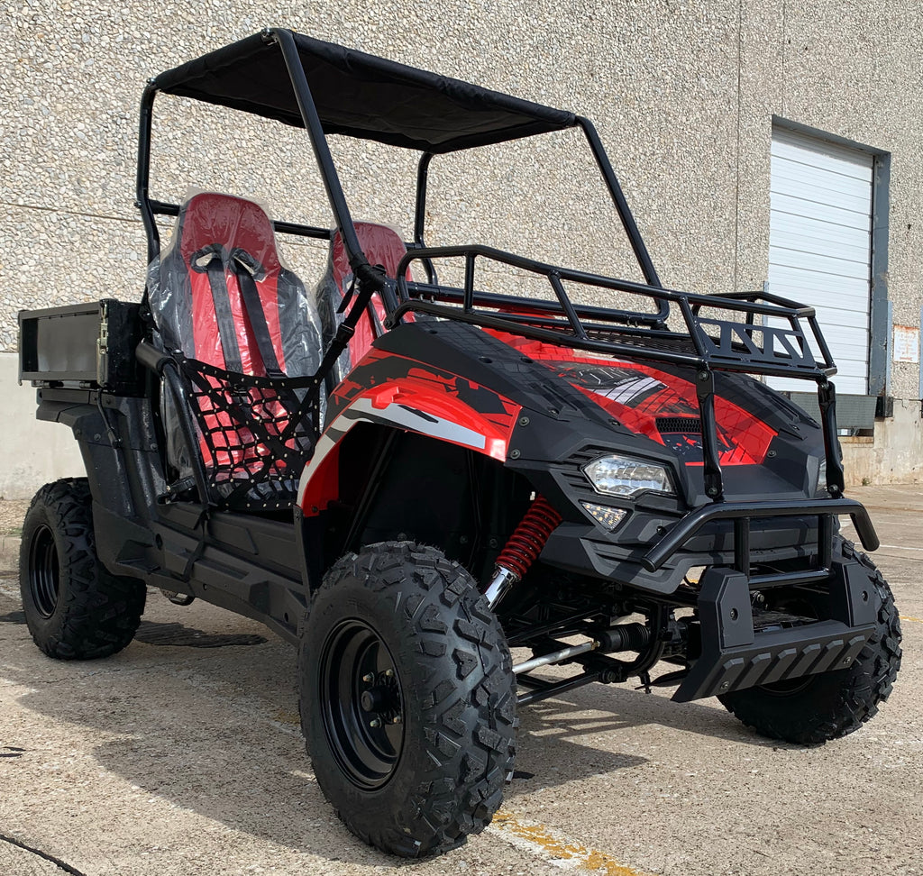 TrailMaster Challenger 200U Back Woods UTV - 168.9cc 11.1HP Engine, Automatic, Front Cargo Rack, Rear Dump Bed, Suitable for Ages 16 & Older